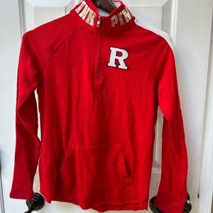 Pink Rutgers quarter zip